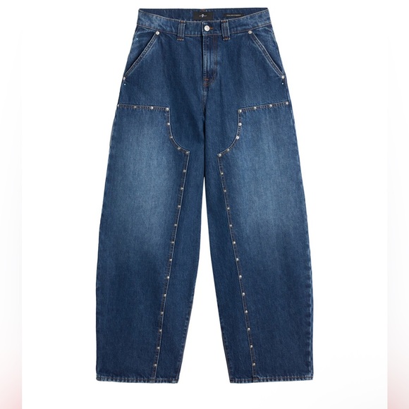 7 FOR ALL MANKIND Women's Blue Wide-Leg Jeans Sz. 23 - Picture 5 of 11